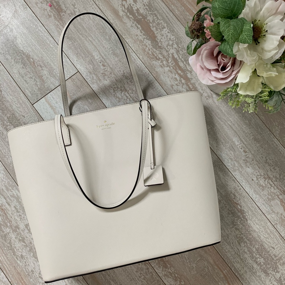 kate spade • VGUC White Leather Tote